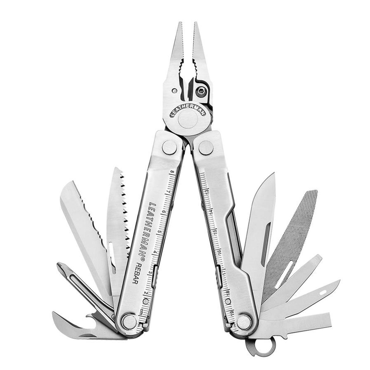 

Leatherman Rebar Multi-Tool with Standard Sheath, Stainless Steel, Box