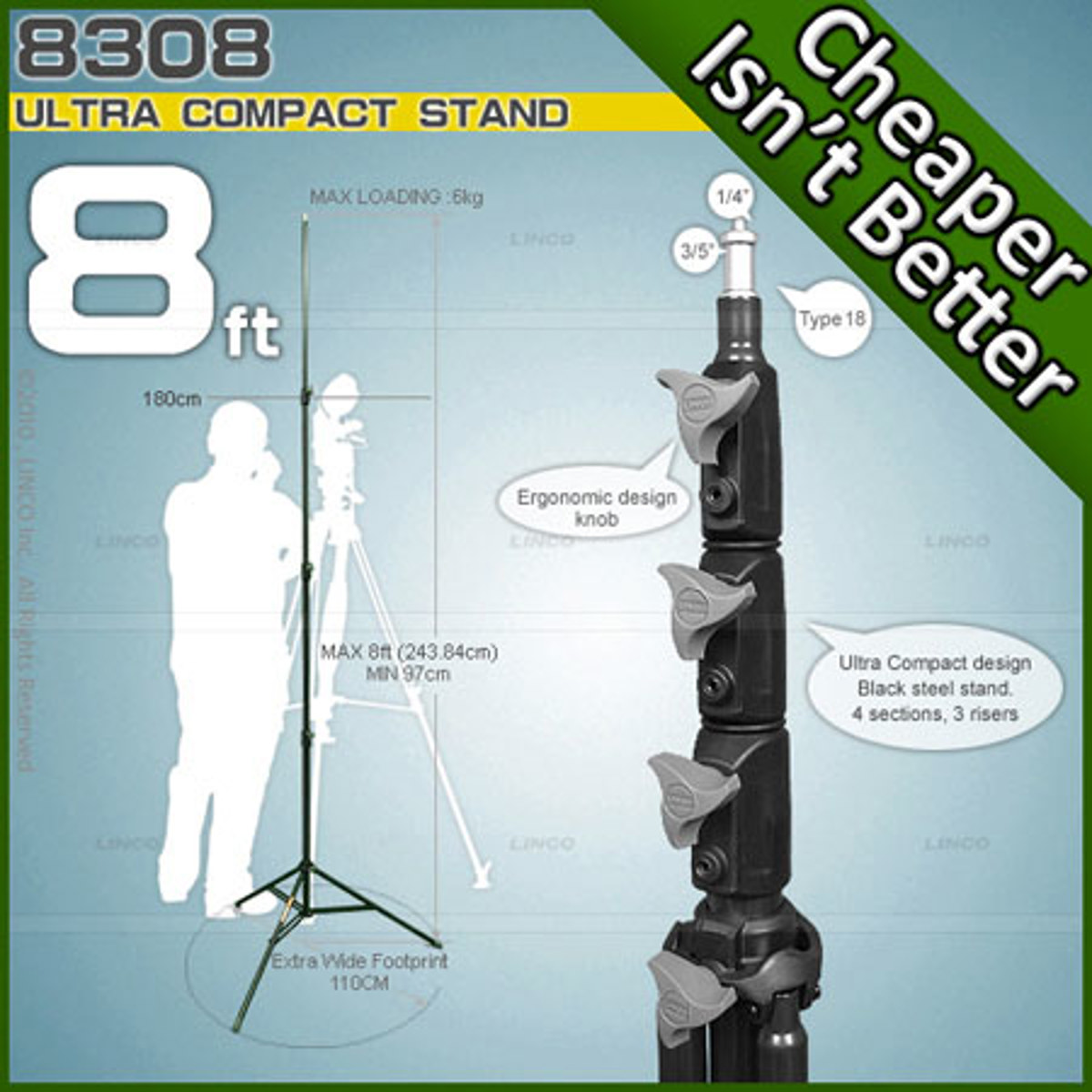 

Linco 8 Feet Compact Light Stand
