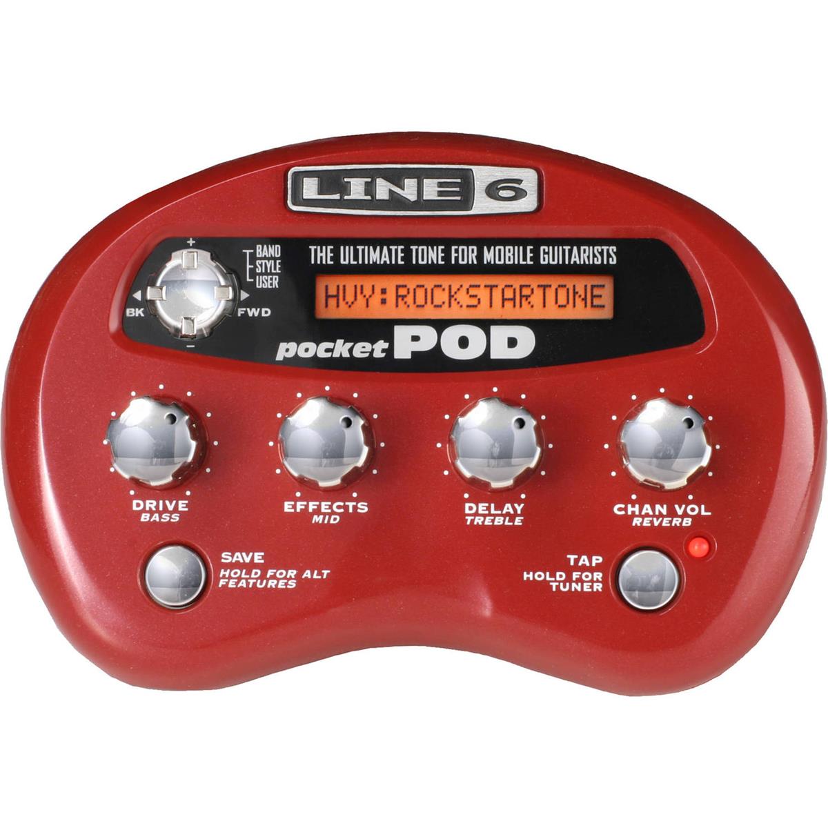 Модель Line 6 Pocket POD для наушников/мини-усилителей с батарейным питанием для гитаристов