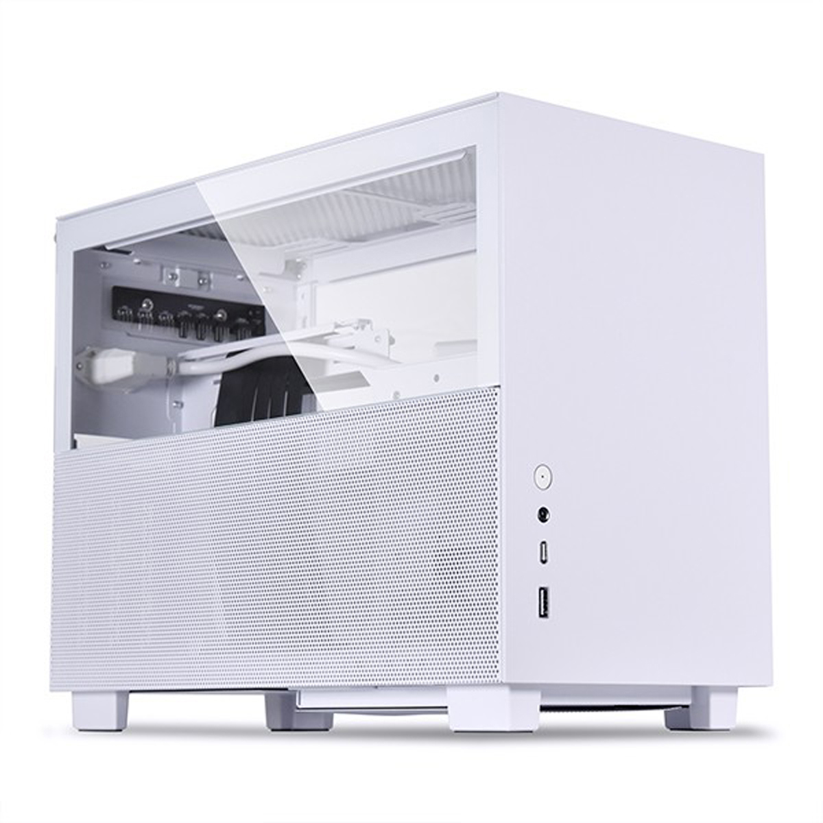 

Lian-Li Q58 Aluminum Mini-ITX Computer Case with PCIe 3.0 Riser Card, White