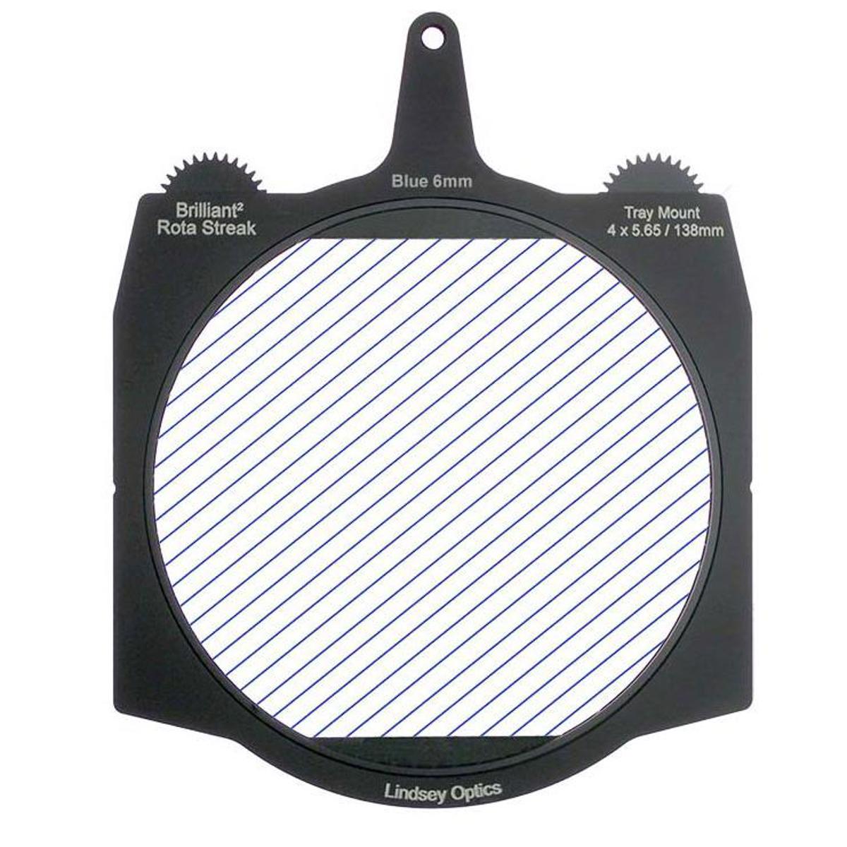 

Lindsey Optics 4x5.65" Brilliant2 Rota-Streak Filter, 6mm Lens Spacing, Blue