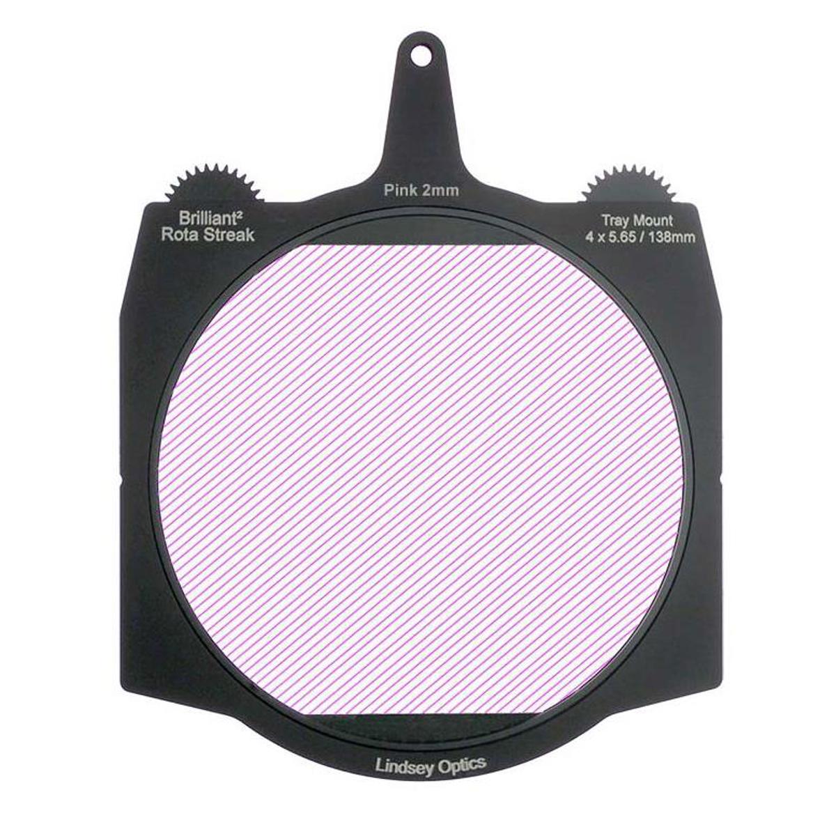 

Lindsey Optics 4x5.65" Brilliant2 Rota-Streak Filter, 2mm Lens Spacing, Pink