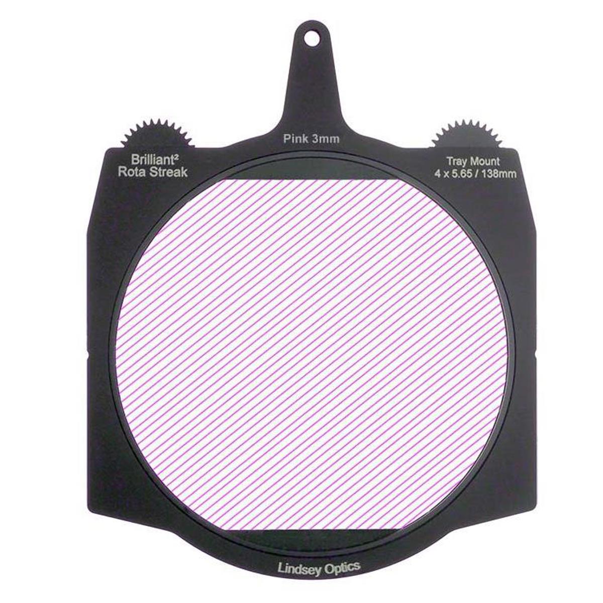 

Lindsey Optics 4x5.65" Brilliant2 Rota-Streak Filter, 3mm Lens Spacing, Pink