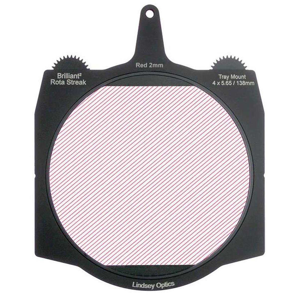 

Lindsey Optics 4x5.65" Brilliant2 Rota-Streak Filter, 2mm Lens Spacing, Red