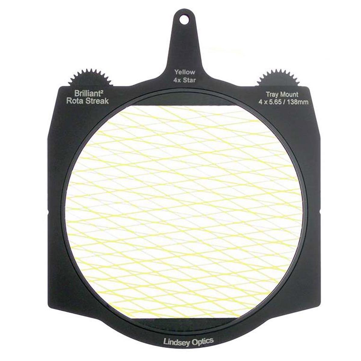 

Lindsey Optics 4x5.65" Brilliant2 Rota-Streak Filter, 4 Point Star, Yellow