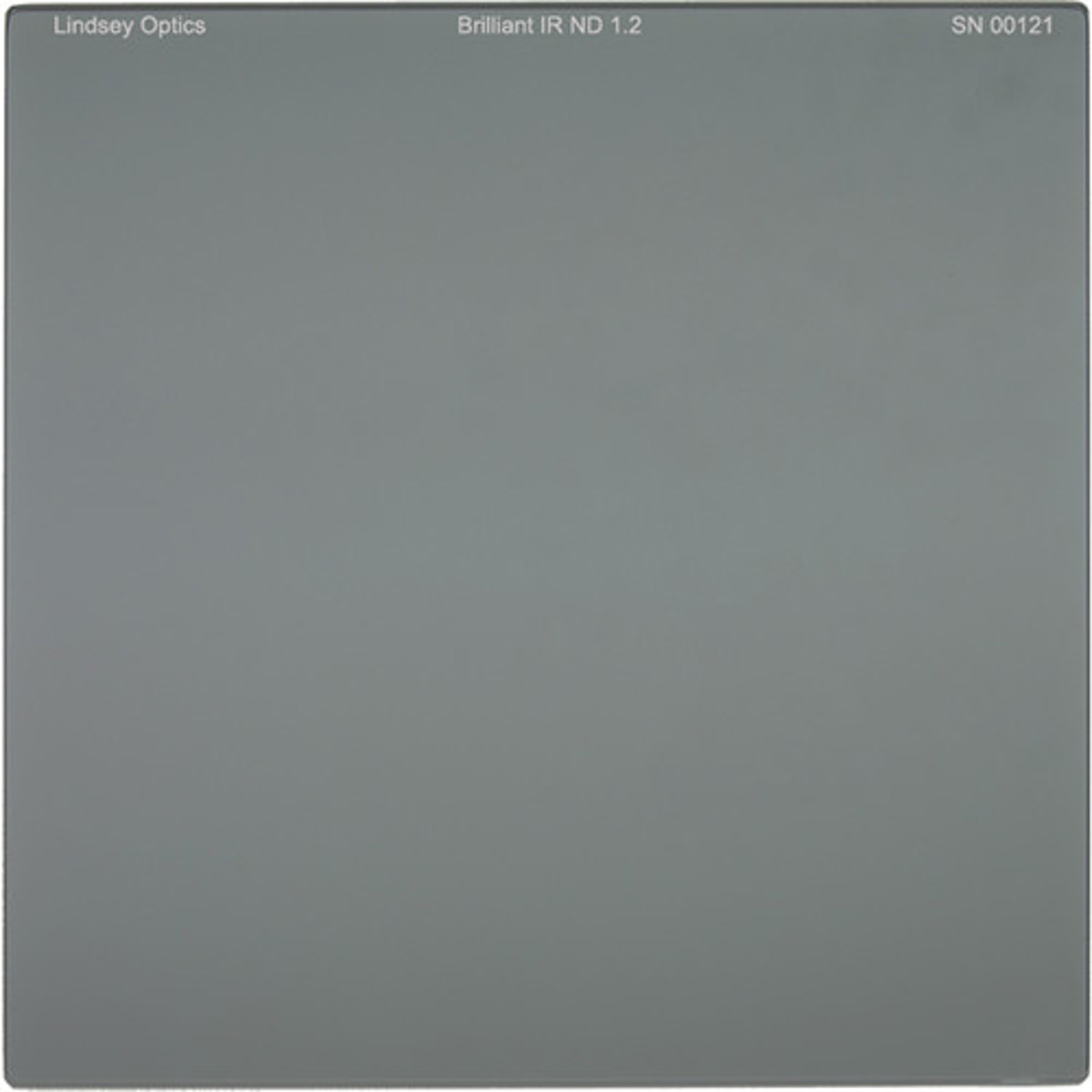 

Lindsey Optics Lisey Optics 6.6x6.6" Brilliant FS IR 1.2 ND Filter, 4 Stop, 6.25% Transmission