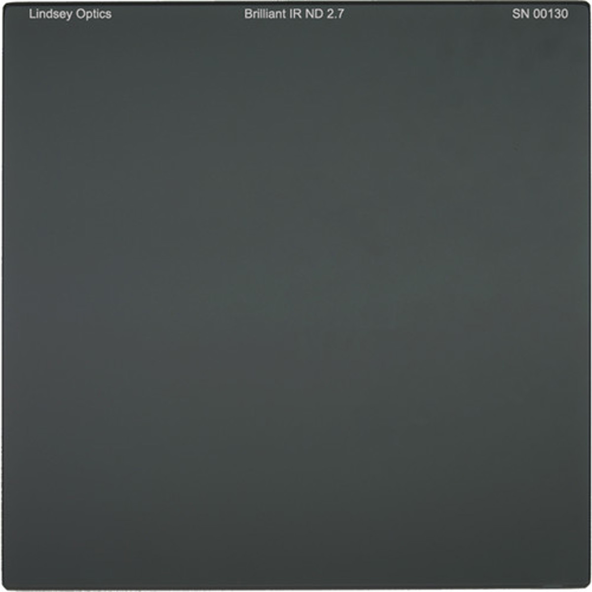 

Lindsey Optics Lisey Optics 6.6x6.6" Brilliant FS IR 1.8 ND Filter, 9 Stop, 0.2% Transmission