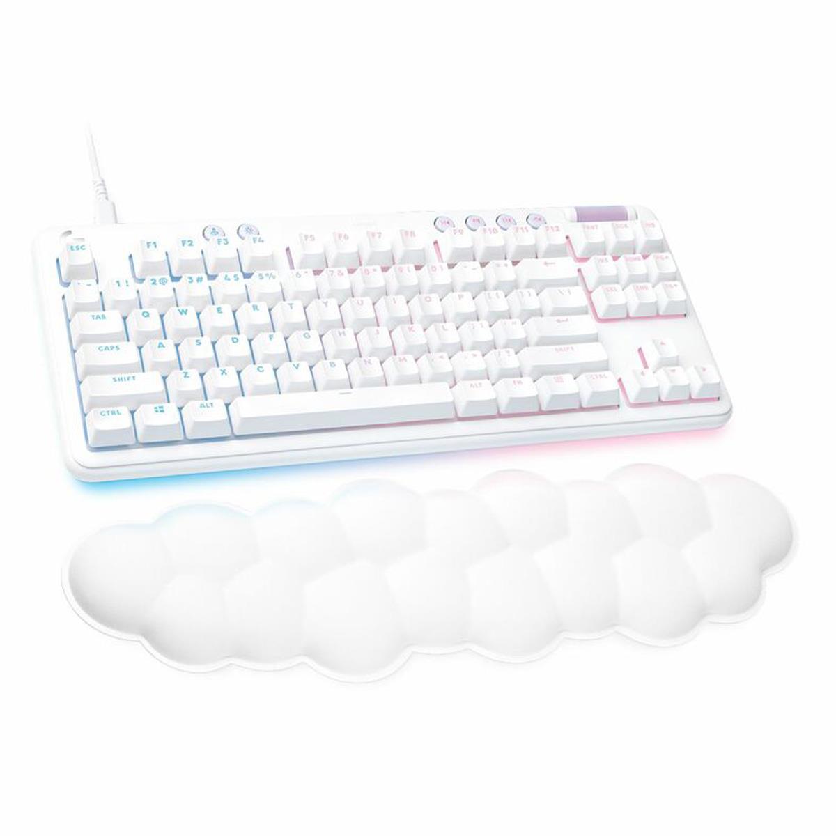 Проводная игровая клавиатура Logitech G G713 TKL LIGHTSYNC RGB, тактильная GX, белая