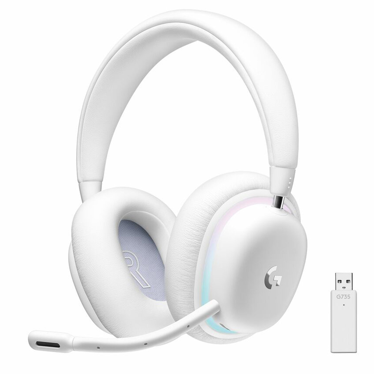 

Logitech G G735 LIGHTSPEED Wireless RGB Gaming Headset, White Mist