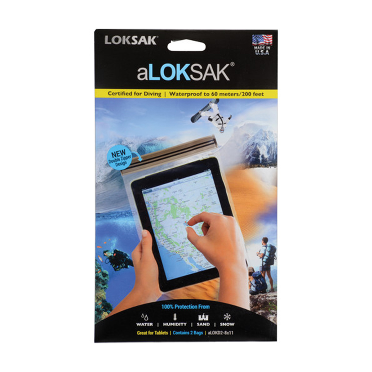 

LokSak aLokSak 8x11" Resealable Storage Bag, Clear