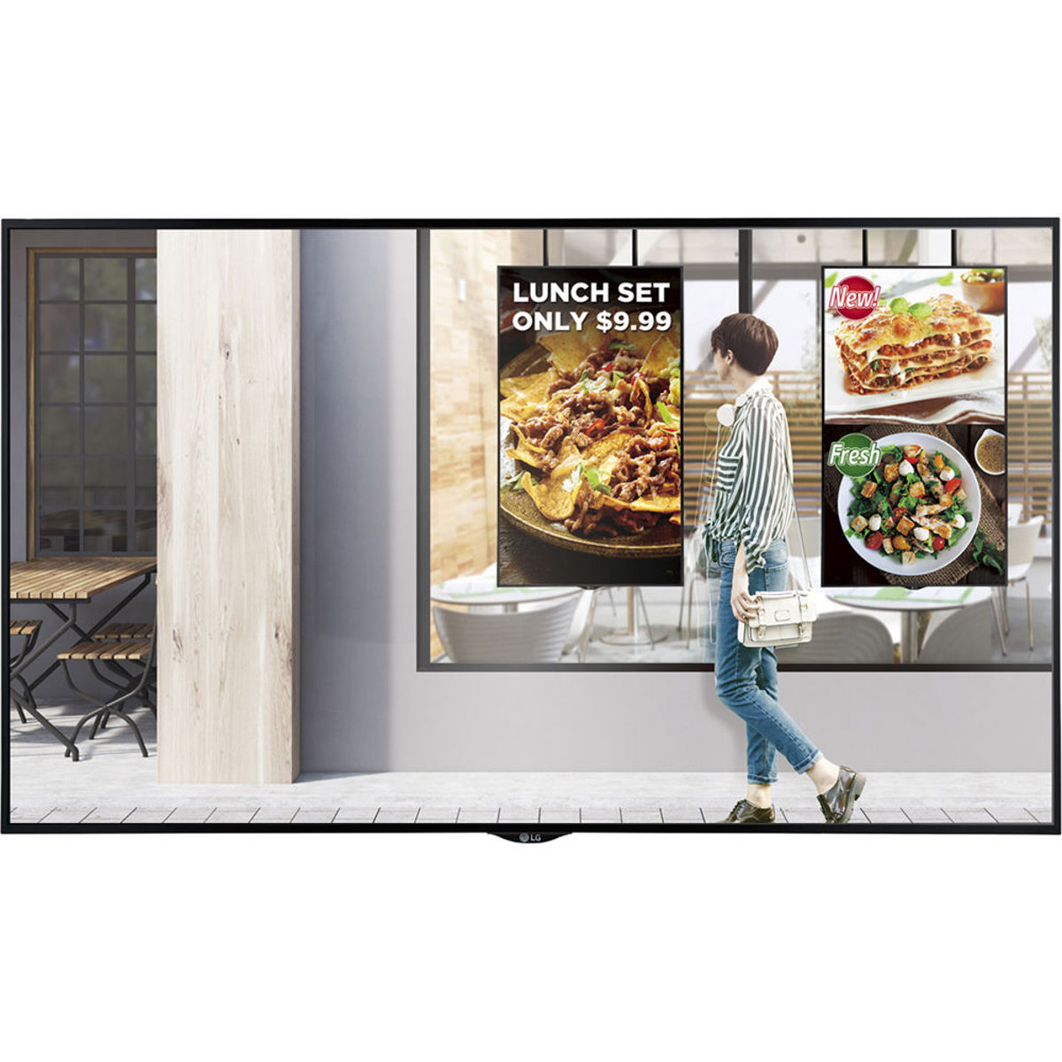 LG XS2E 49" 16:9 Full HD Outdoor Digital Signage Display, 1920x1080, Black -  49XS2E-B