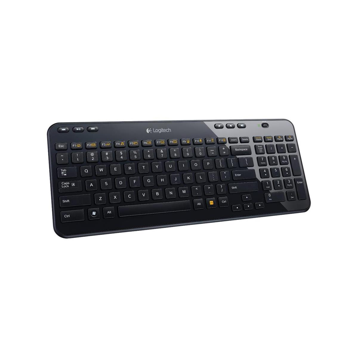 Беспроводная клавиатура Logitech K360, глянцево-черная, № 920-004088