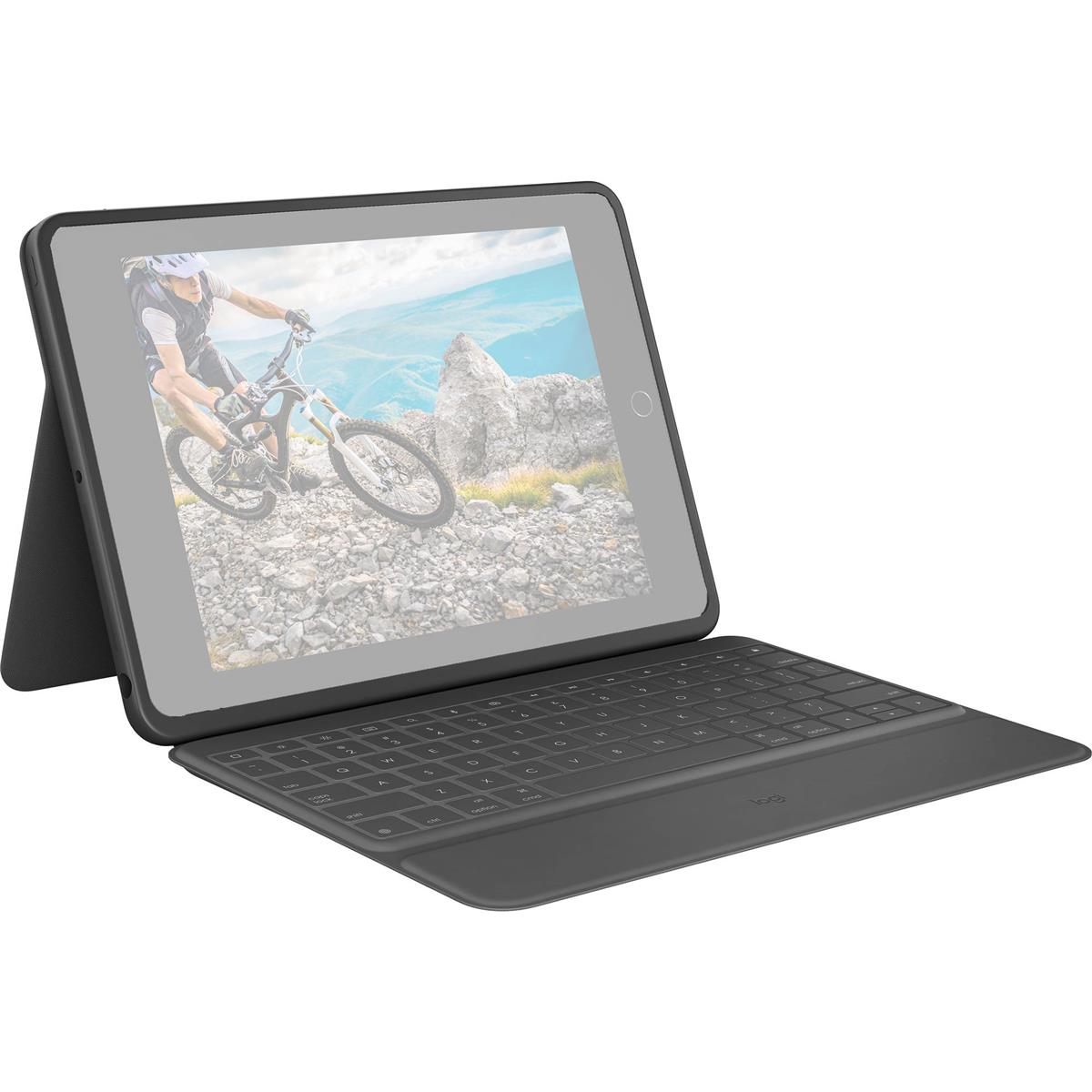 Image of Logitech Rugged Folio Protective Keyboard Case for iPad 7th Gen