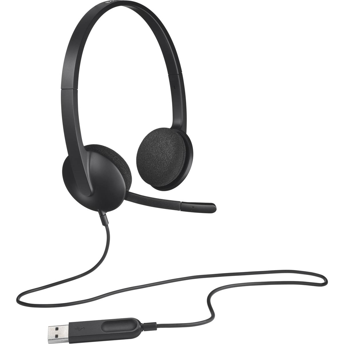Image of Logitech H340 USB Computer Headset with Microphone