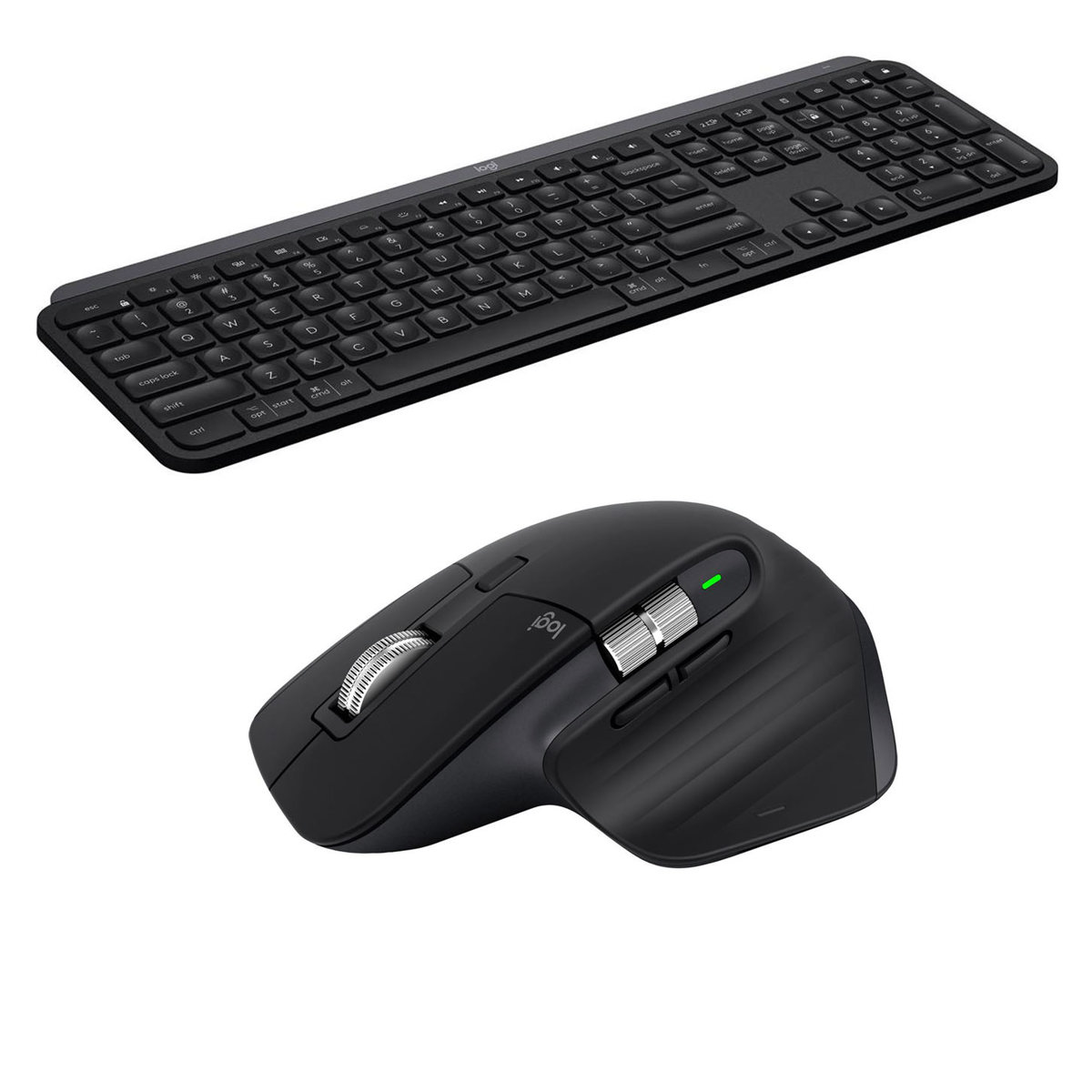 Logitech MX Keys Wireless Keyboard - With Logitech MX Master 3 Wireless Mouse