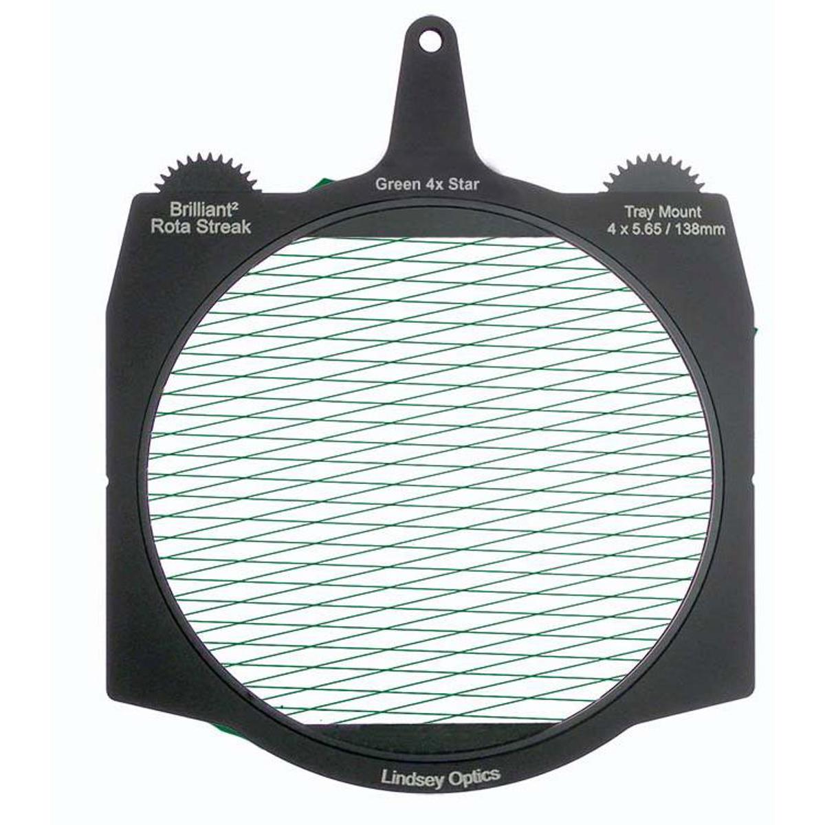 

Lindsey Optics 4x5.65" Brilliant2 Rota-Streak Filter, 4 Point Star, Green