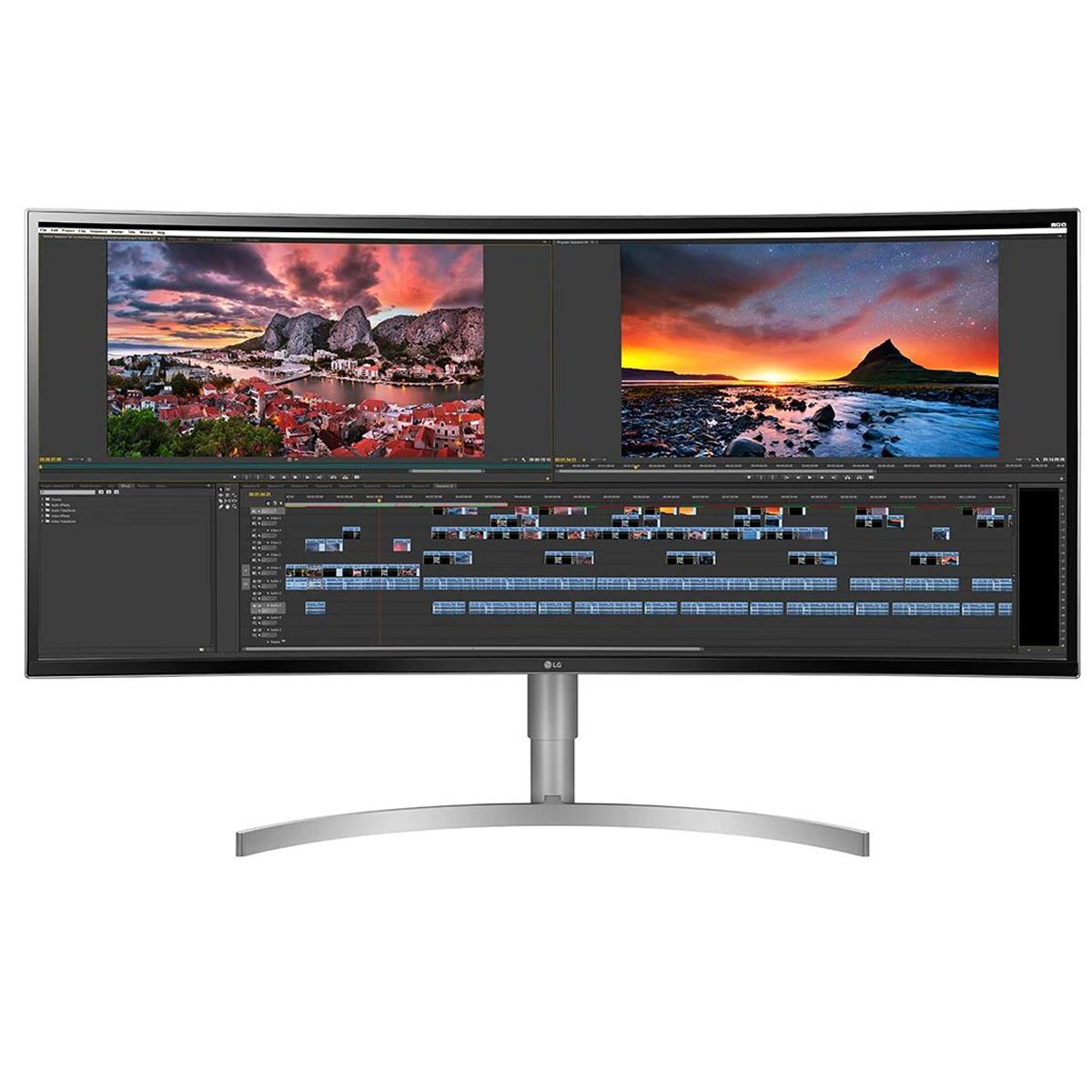 LG 38WP85C-W 38'' 21:9 UltraWide QHD+ IPS Curved Monitor with Built-In Speakers