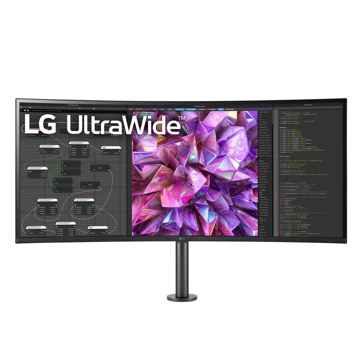 LG 38WQ88C-W 38-дюймовый ультраширокий QHD+ изогнутый IPS LCD HDR-монитор с соотношением сторон 21:9 и эргономичной подставкой