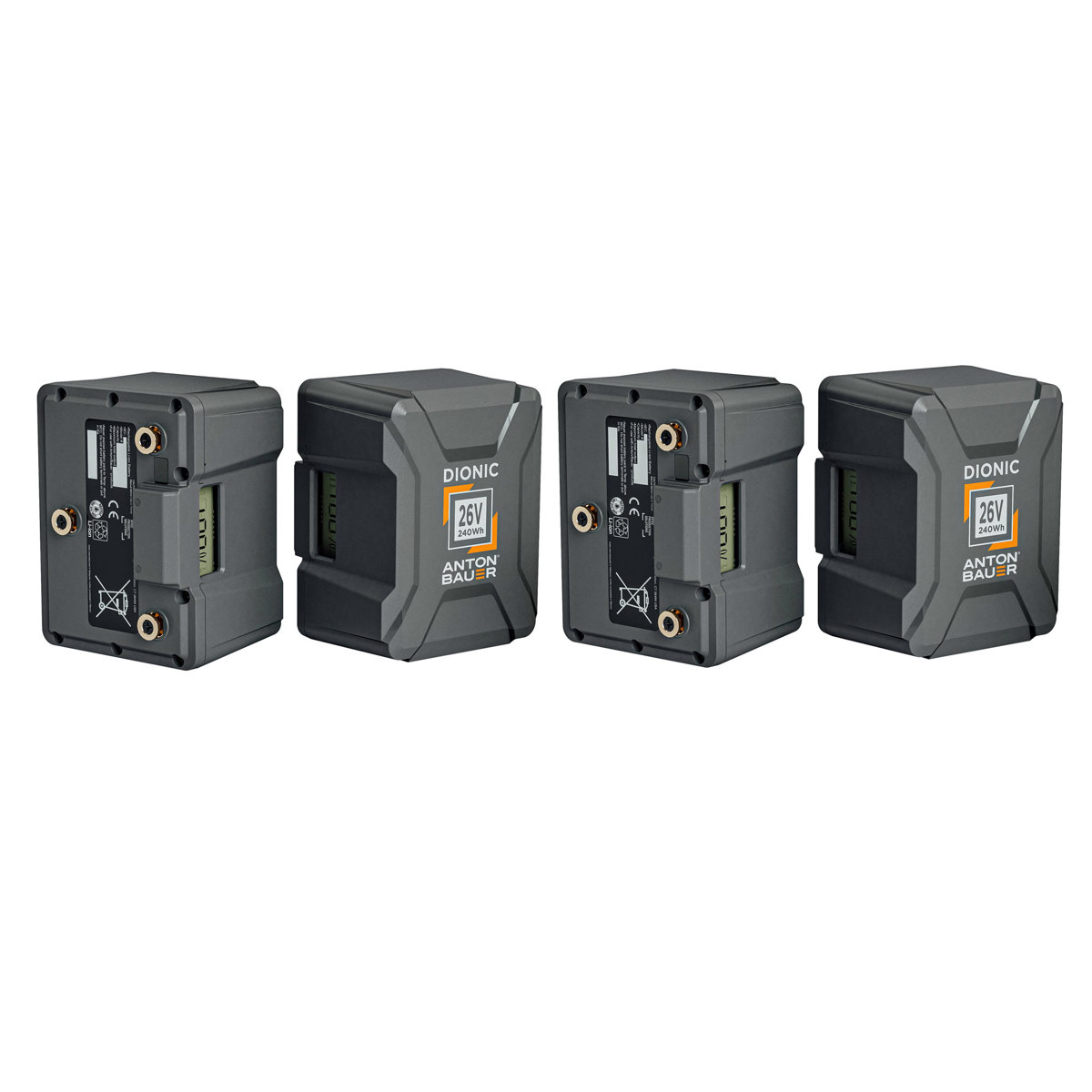 

Litepanels Dionic 26V 240Wh Gold-Mount Plus Battery Kit, 4-Pack