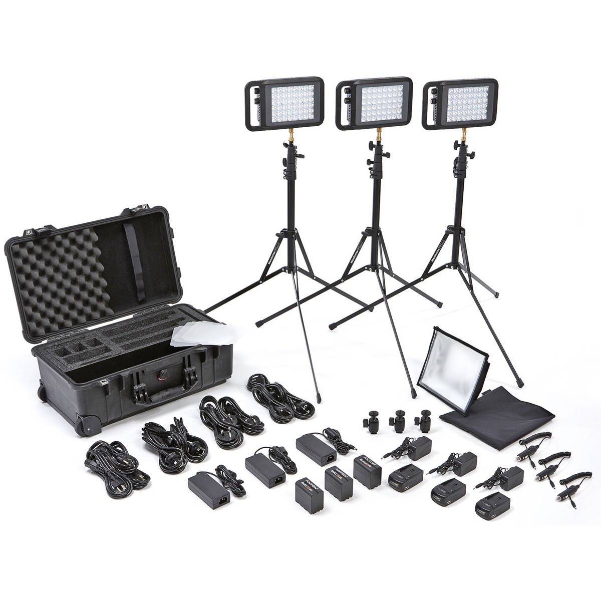 

Litepanels Lykos+ Bi-Color Flight Kit with Batteries and US Power Cables