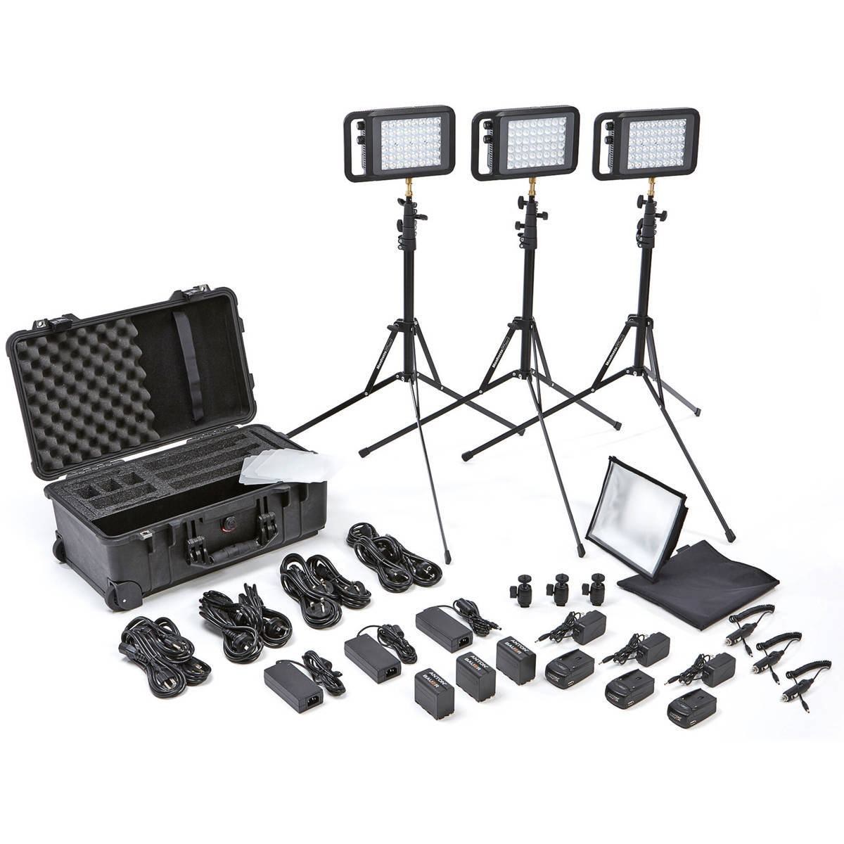 

Litepanels Lykos+ Bi-Color Flight Kit with Batteries and UK Power Cables