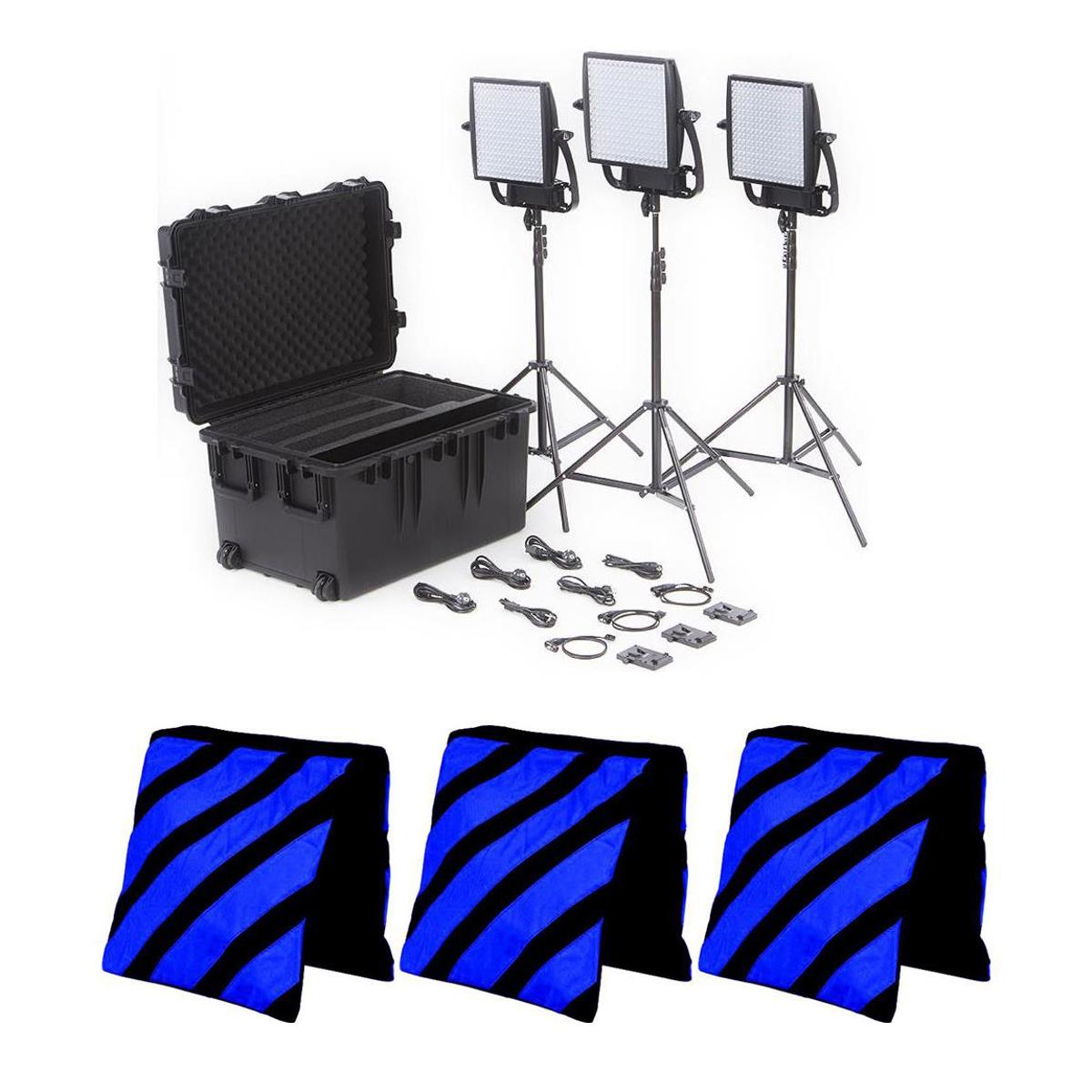 

Litepanels Astra 6X Traveler Bi-Color Trio 3-Light Kit - with 3 Sand Bags