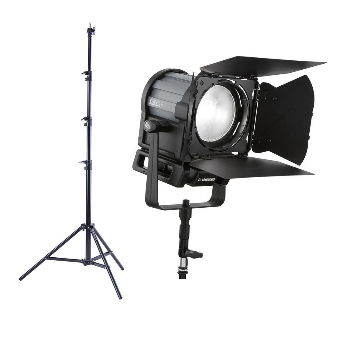 

Litepanels Sola 6+ Daylight LED Fresnel Light 104W W/Pro Air Cushiond Stand 9.5'