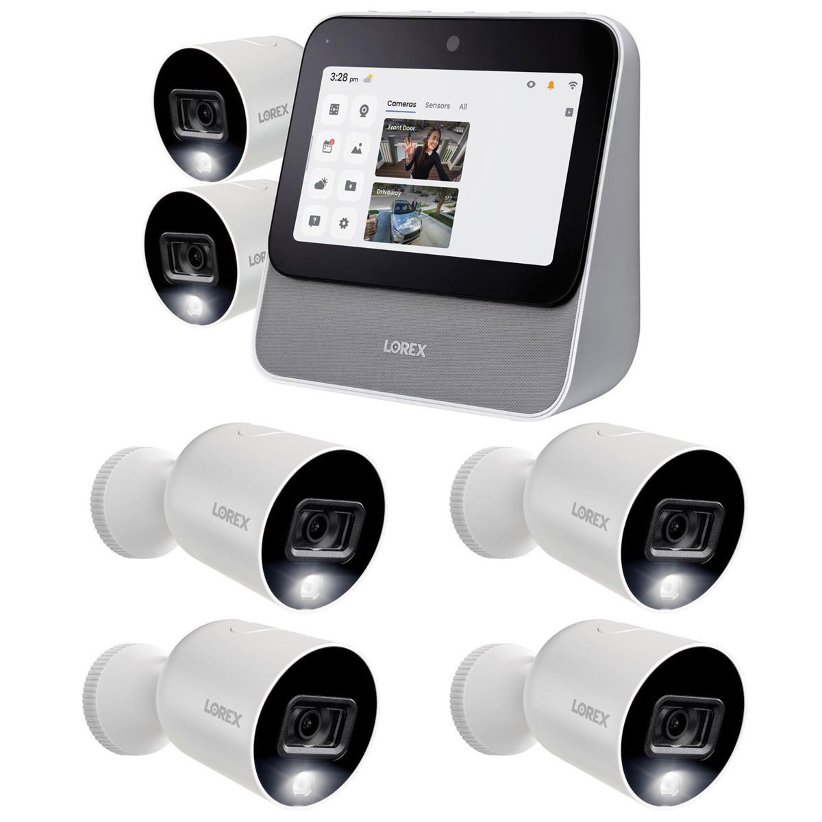 

Lorex Smart Home Security Center, Bundle w/4x 1080p Indoor/Outdoor Wi-Fi Cameras