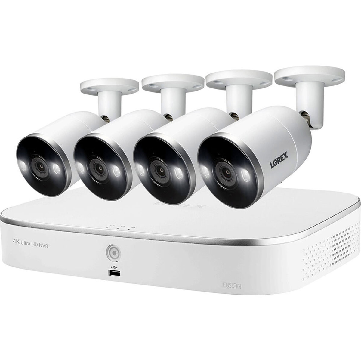 

Lorex 4K Ultra HD 8-Channel Fusion 3TB NVR System with 4x 8MP Bullet Cameras