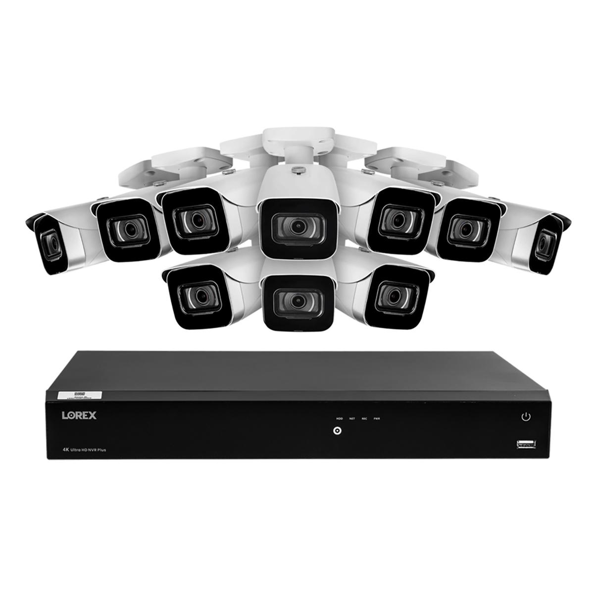 

Lorex 4K UHD 16-Ch 3TB NVR Security System with 10x E841CA 4K IP Bullet Cameras
