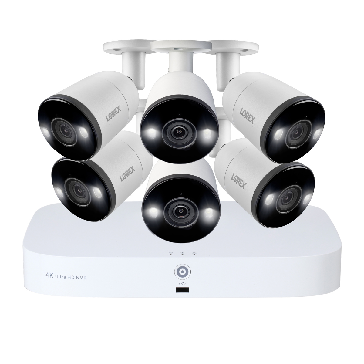 

Lorex 4K Ultra HD 8-Channel 3TB Wired NVR Security System, 6x 8MP Bullet Cameras