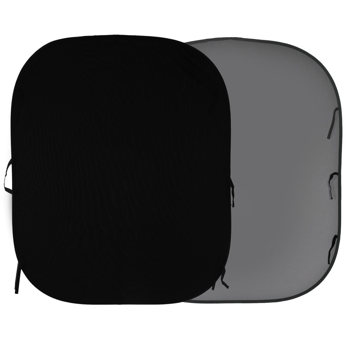 

Manfrotto 6x7' Collapsible Reversible Background, Black/Mid Gray