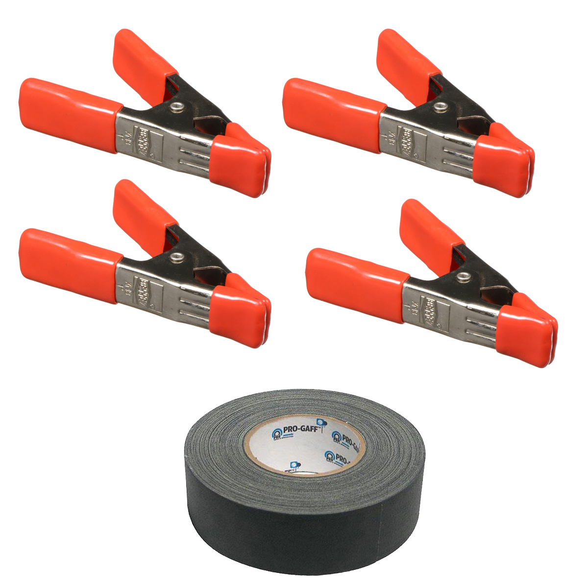 

Bessey 4x XM3 1-1/4x1" Steel Spring Clamp, Orange, with 2"x30 Yards Gaffer Tape