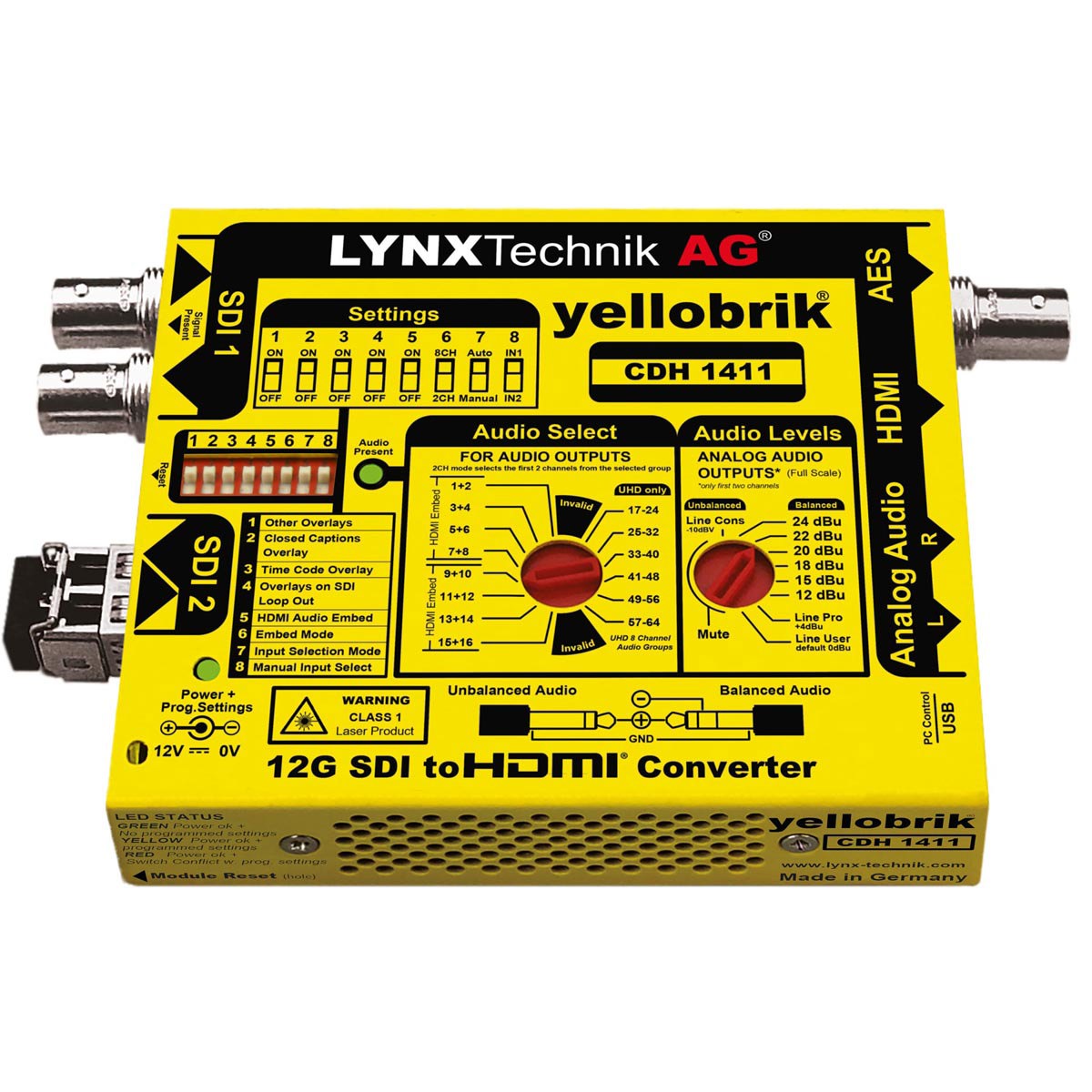 

Lynx Technik AG yellobrik CDH 1411 12G SDI to HDMI Converter