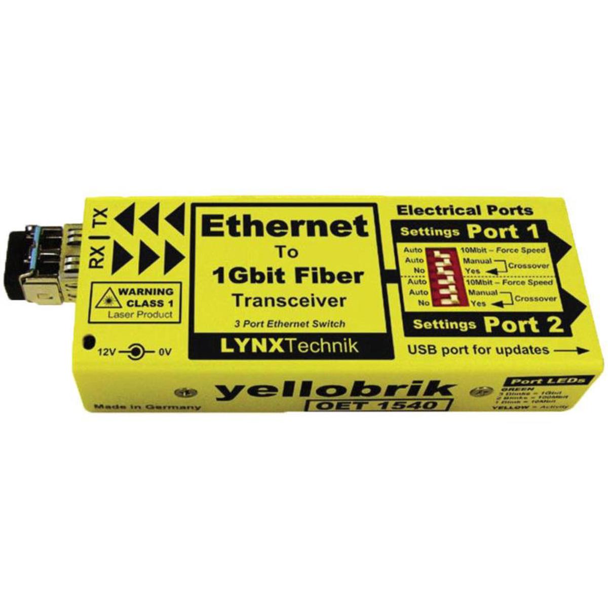 

Lynx Technik AG yellobrik ODT 1510 Multimode Serial & GPI Fiber Transceiver