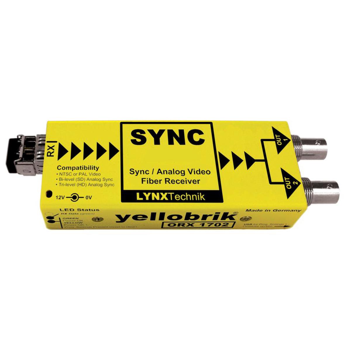 

Lynx Technik AG yellobrik ORX 1702 Fiber Optic Receiver, Single Mode LC