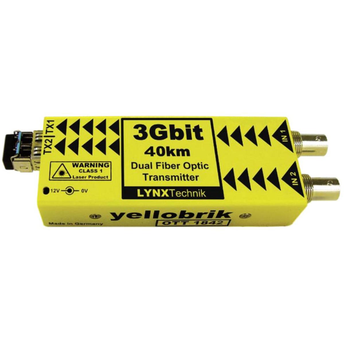 

Lynx Technik AG yellobrik OTT 1842 Dual 3GBit SDI to Fiber Optic Transmitter