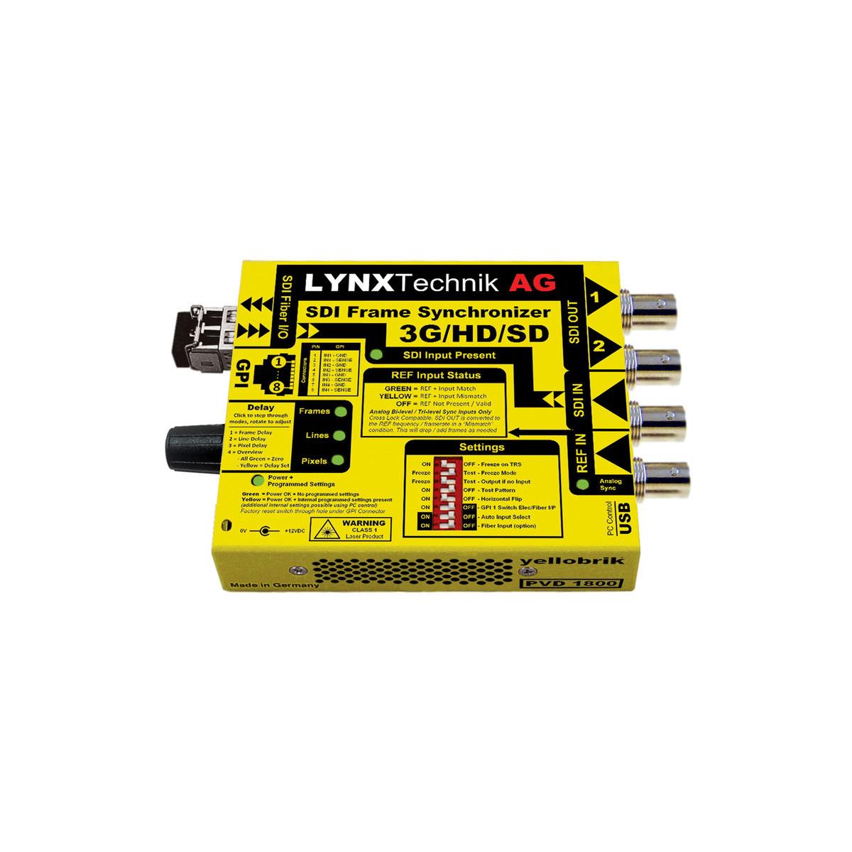 Image of Lynx Technik AG PVD 1800 SD/HD/3G SDI Frame Synchronizer with Fiber Optic I/O