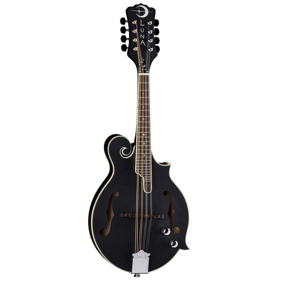 

Luna Moonbird F Style Acoustic Mandolin, Piezo Bridge Pickup, Black Satin
