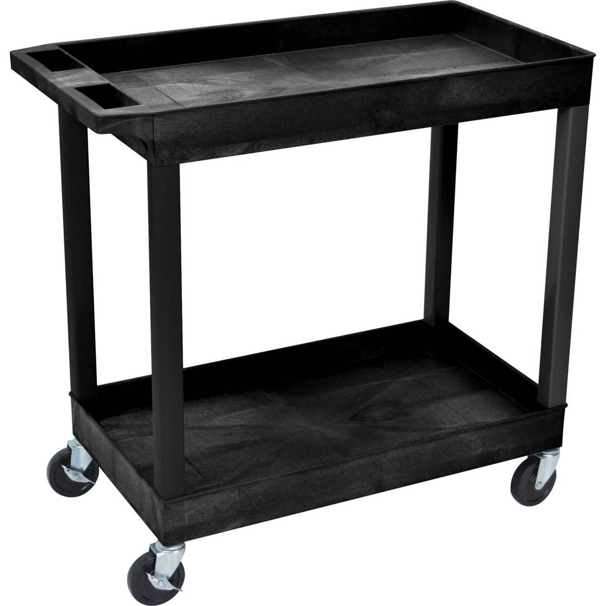 

Luxor EC11 Two Shelves Utility Cart, 400lbs Load Capacity, Black
