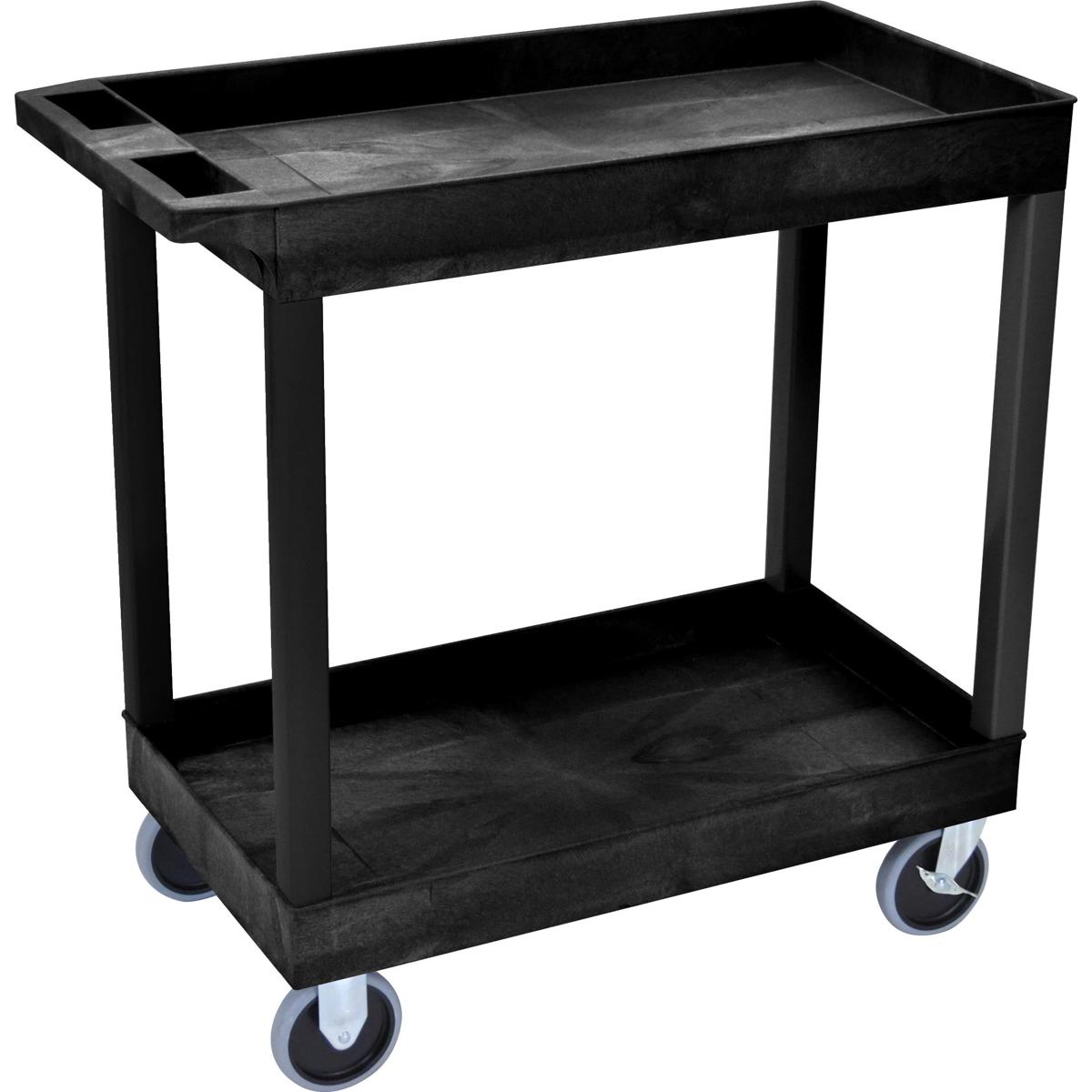 

Luxor EC11HD Two Shelves Utility Cart, Black