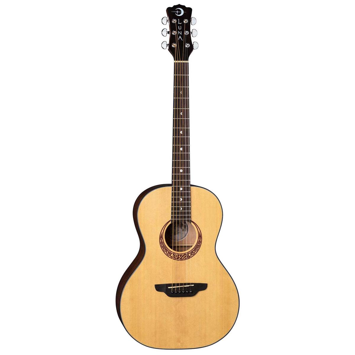 

Luna Gypsy Parlor AE Guitar with Built-In Tuner,Rosewood Fretboard,Natural