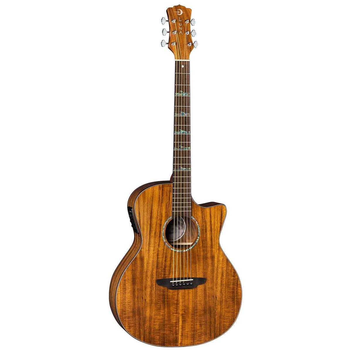 

Luna High Tide Koa Grand Concert Acoustic Electric Guitar, Satin Natural