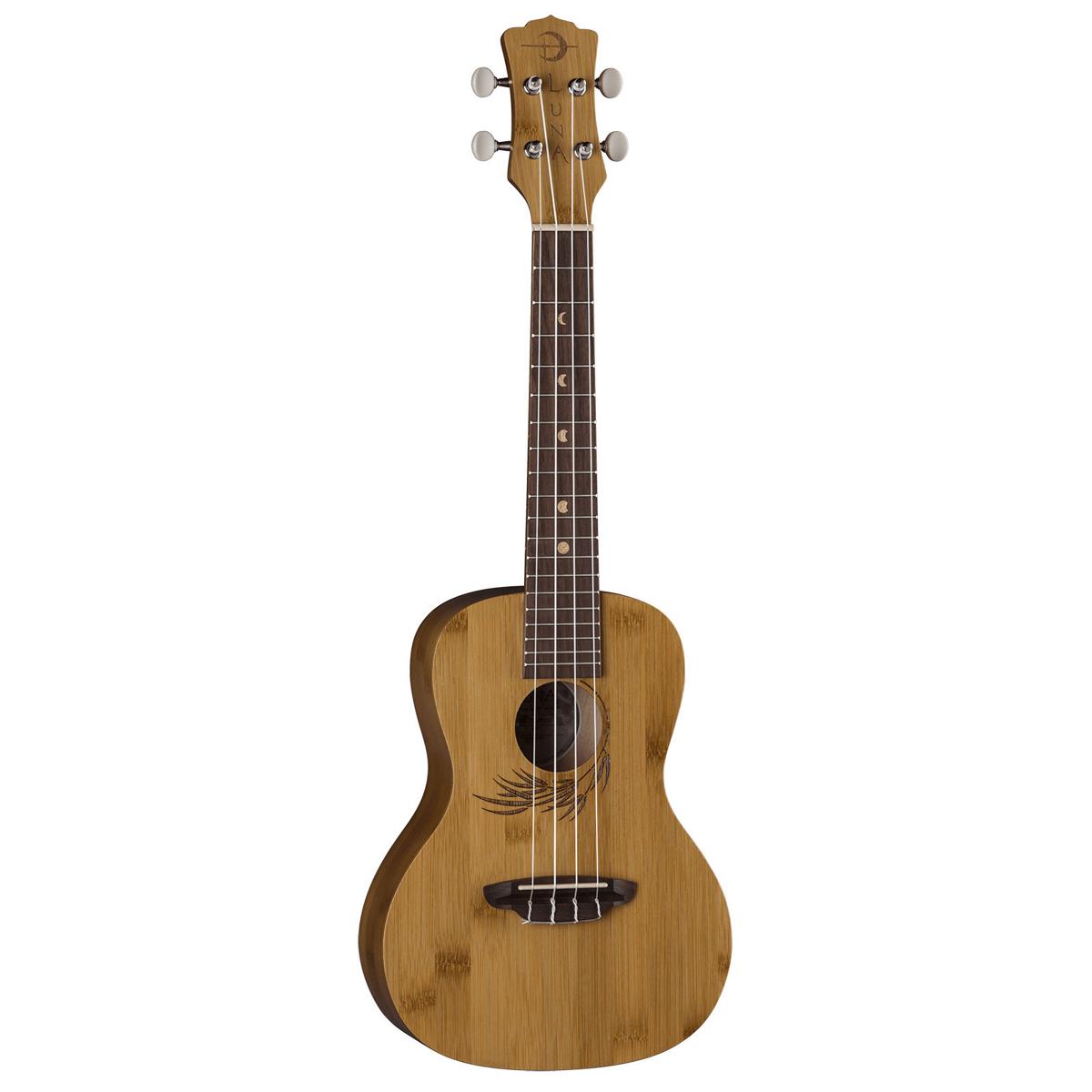 

Luna Uke Bamboo Concert Ukulele with Gigbag, 19 Frets, Satin Natural