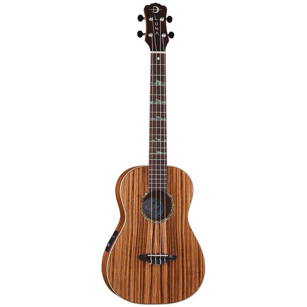 

Luna Uke High Tide Baritone Zebrawood Semi Acoustic Ukulele