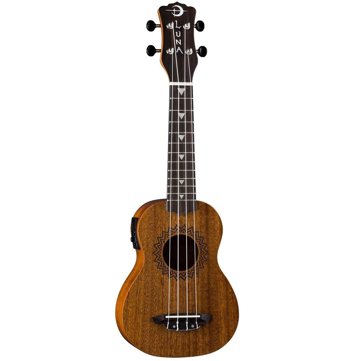 

Luna Uke Vintage Mahogany Soprano Semi Acoustic Ukulele, Preamplifier, Soprano
