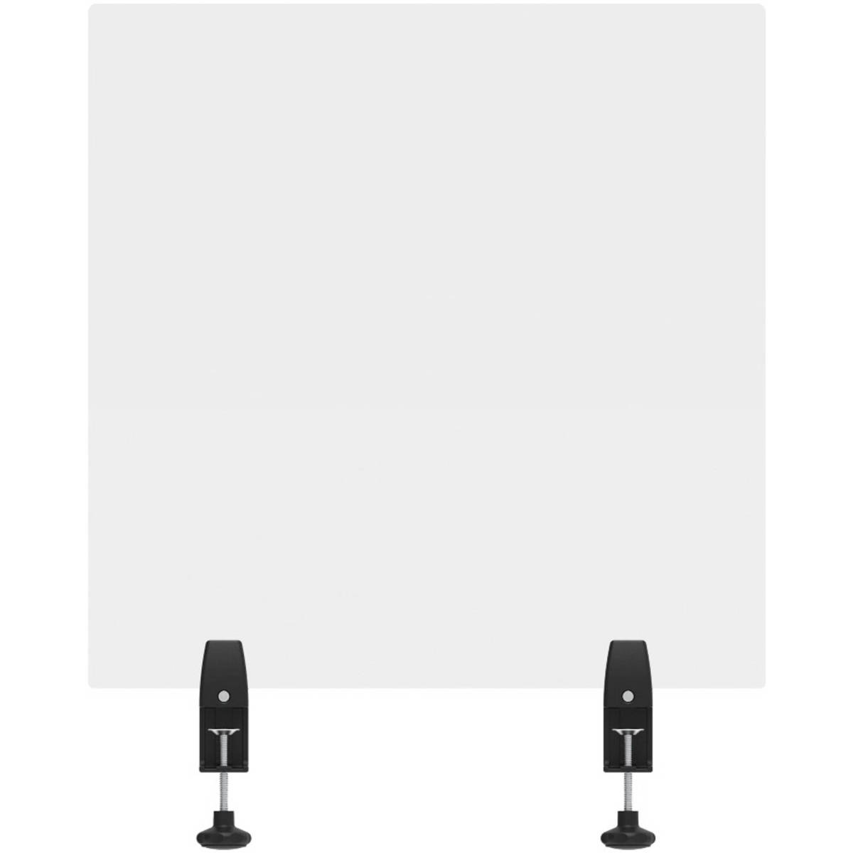 

Luxor RECLAIM 24x24" Acrylic Clamp-On Sneeze Guard Desk Divider, Clear