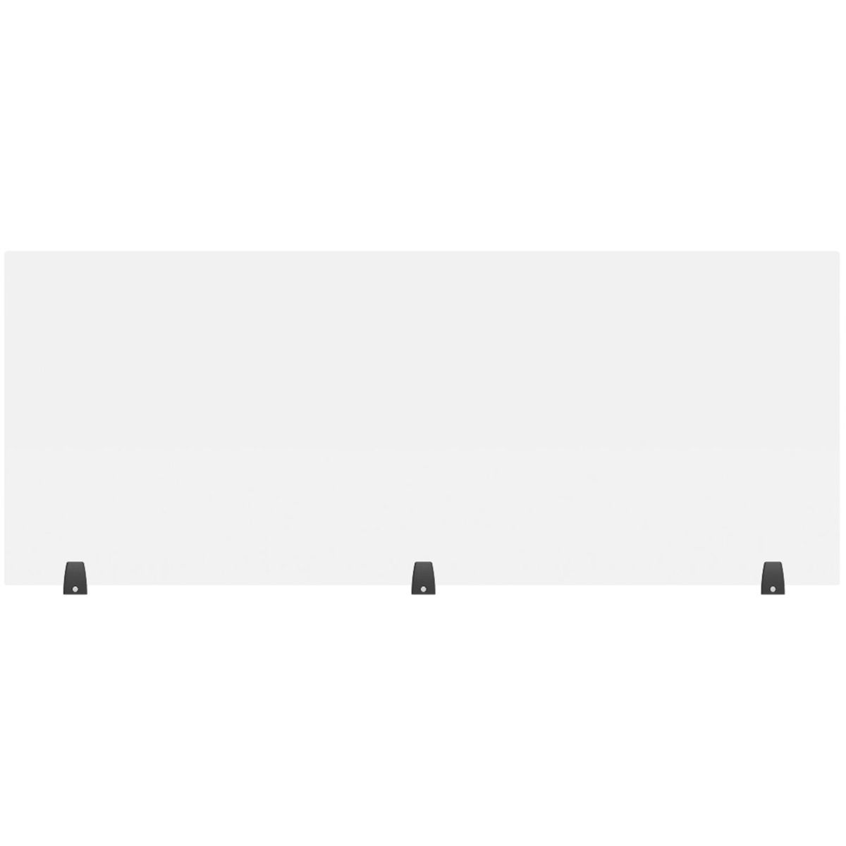 

Luxor RECLAIM 60x24" Acrylic Freestanding Sneeze Guard Desk Divider, Clear