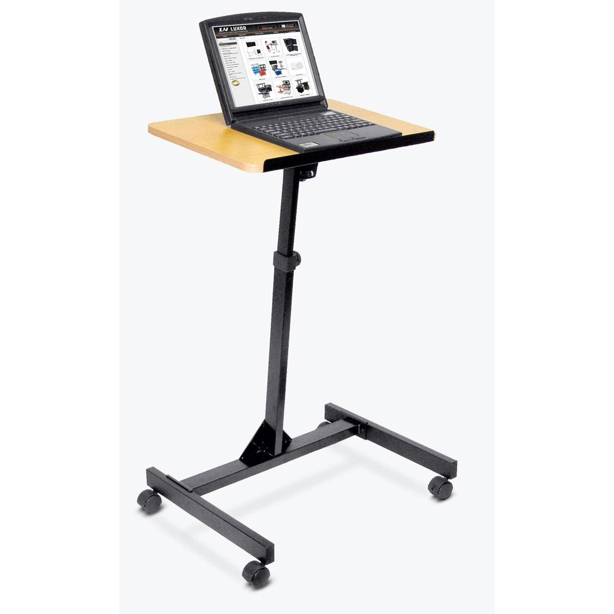 

Luxor LX9128 Adjustable Height Lectern, Red Oak/Black Frame