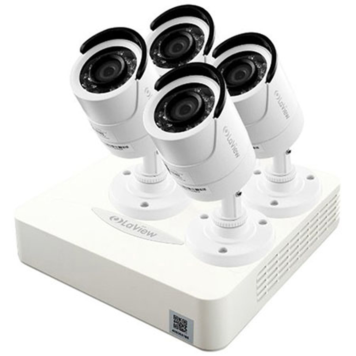 

LaView LV-KDV2804W1 Security System, Includes 960H DVR, Cameras, White